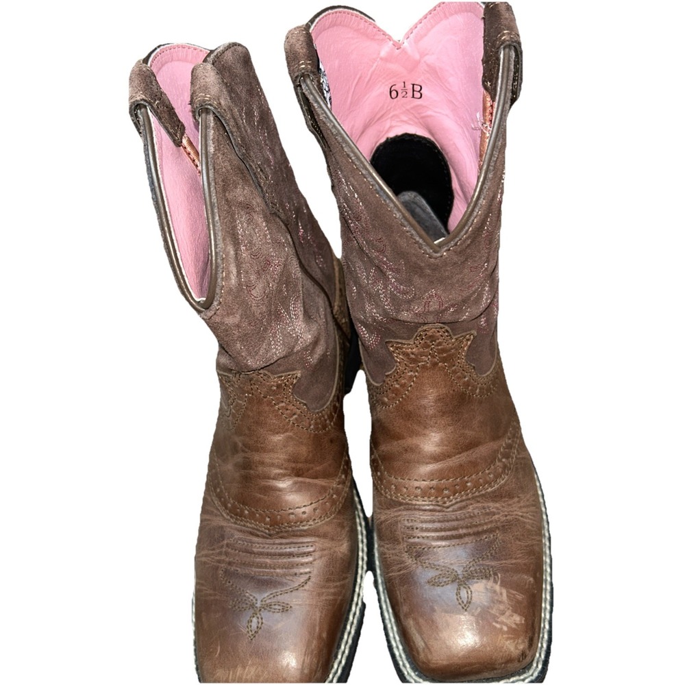 Ariat Boots: Women's Brown 10005913 Fat baby Square Toe Cowboy Boots, Size 6.5 - Picture 9 of 12